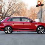 Car Door Side Skirt Sticker Car Side Skirt Door Body Waist Decal Line Sticker Accessories For Audi